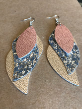 Load image into Gallery viewer, Faux Leather multi-layered earrings