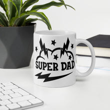 Load image into Gallery viewer, Super Dad White glossy mug