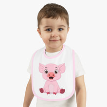 Load image into Gallery viewer, Baby Contrast Trim Jersey Bib