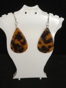 Leopard Print Acrylic Earrings