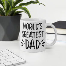 Load image into Gallery viewer, Worlds Greatest Dad White glossy mug